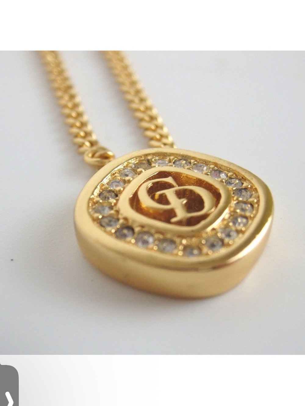 Christian Dior CD Unisex Gold Necklace - Picture 5 of 10